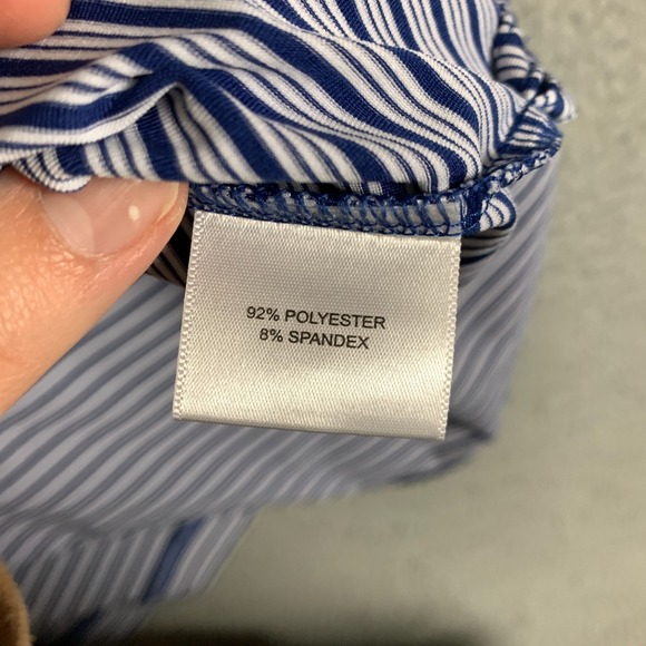 Peter Millar Portmarnock Heritage Polo Shirt Men's Large Navy/White Striped Golf - Picture 6 of 10